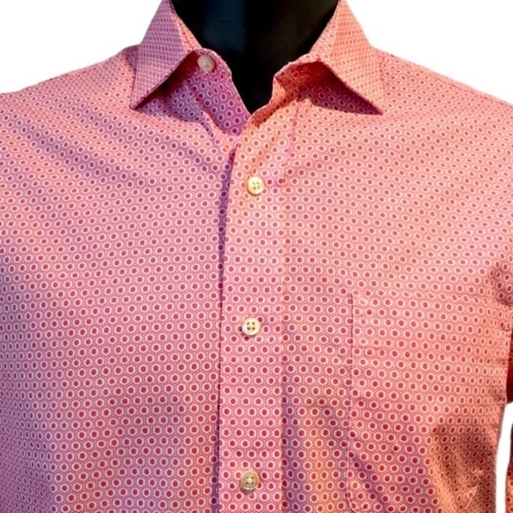 TOMMY Hilfiger pink button front shirt 15 1/2 - Picture 1 of 7
